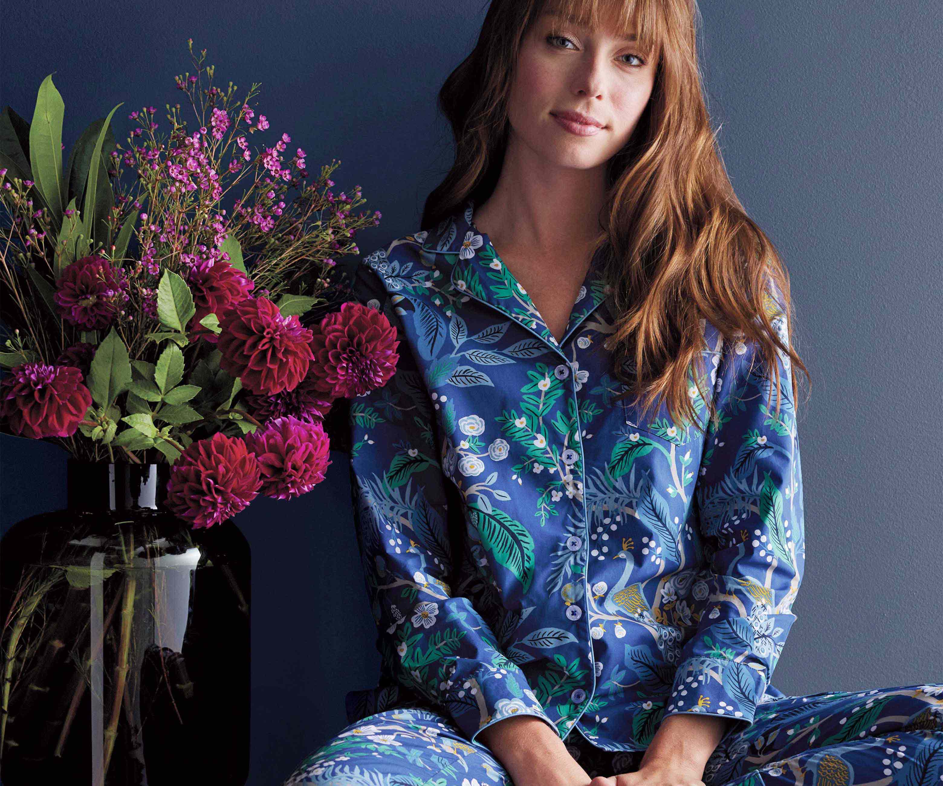Poplin Button Front Long Set - Peacock - Image 2