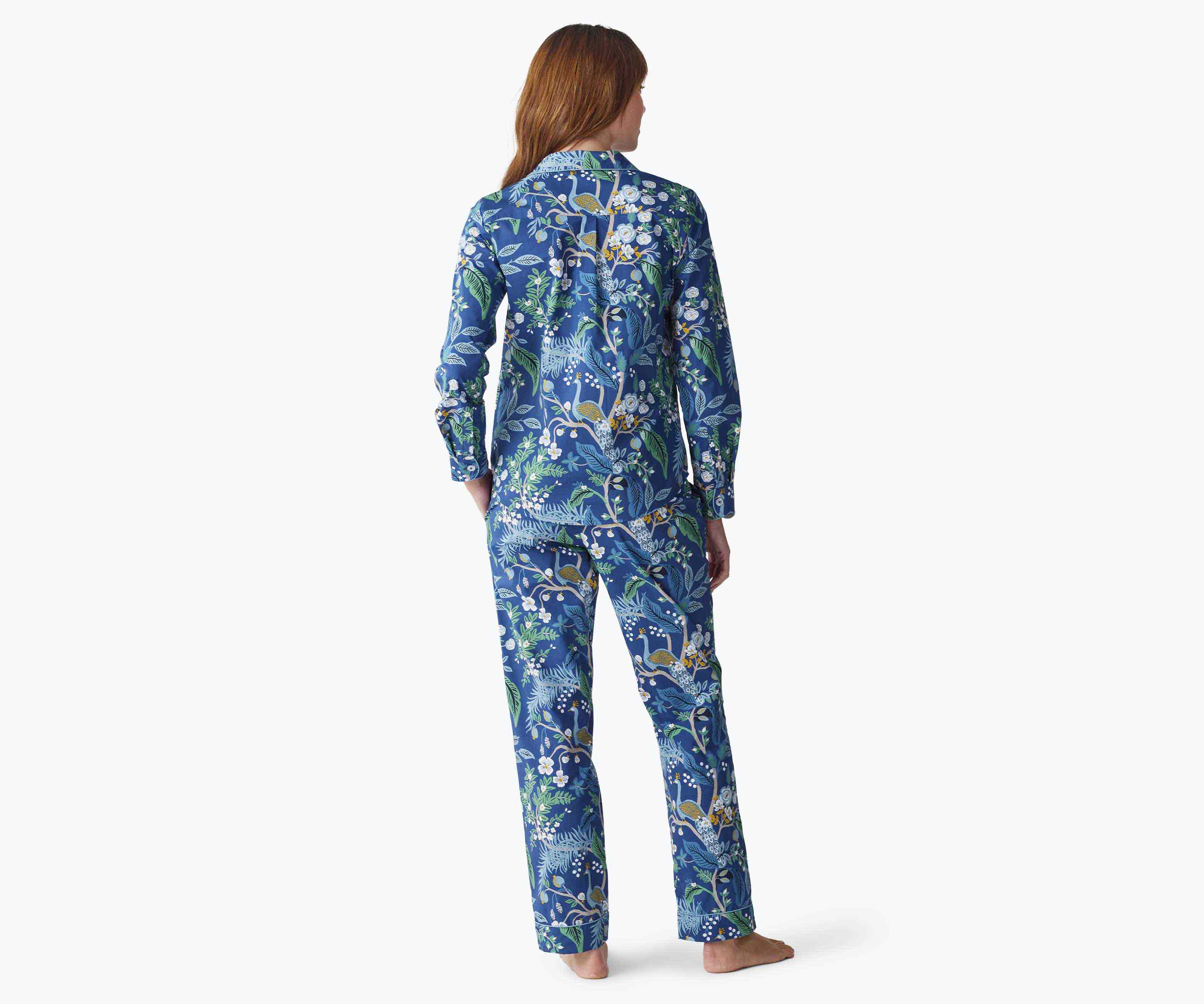 Poplin Button Front Long Set - Peacock - Image 7