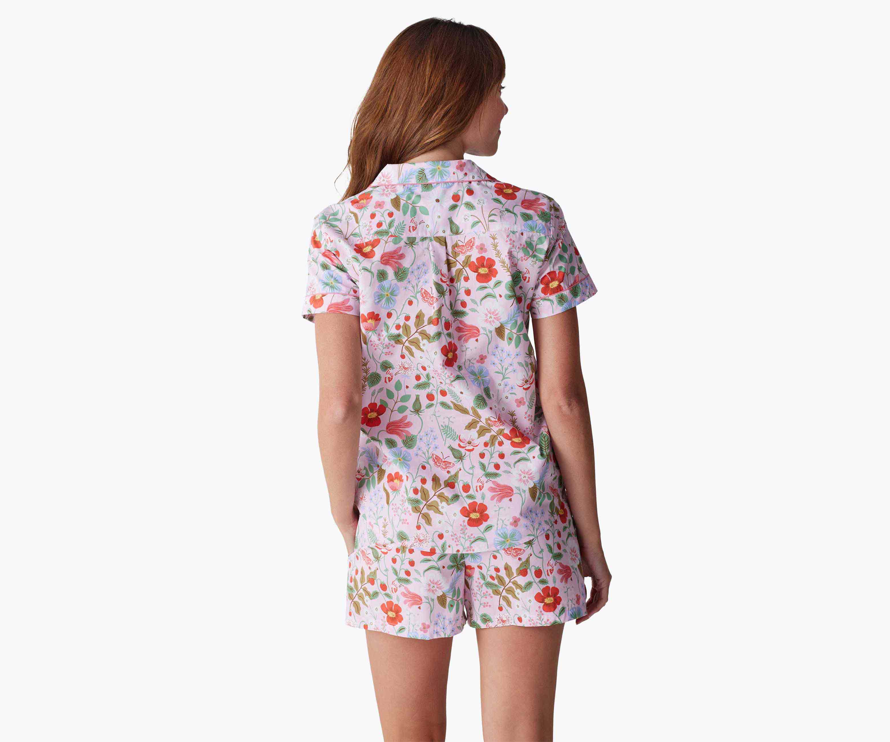 Poplin Button Front Short Set - Strawberry Fields - Image 12