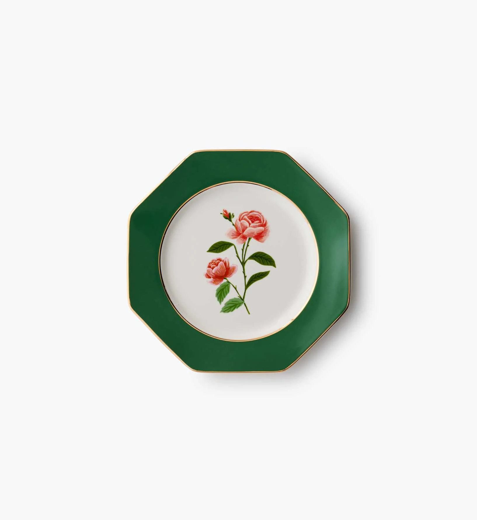 Porcelain Dessert Plate Set - Roses - Image 11