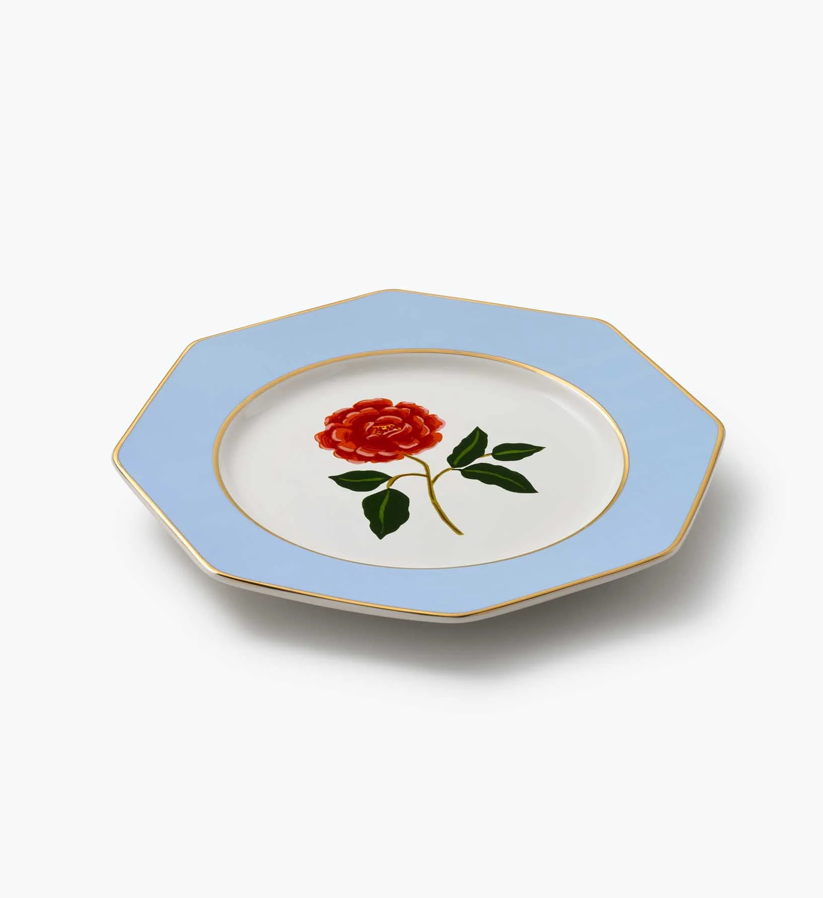 Porcelain Dessert Plate Set - Roses - Image 14