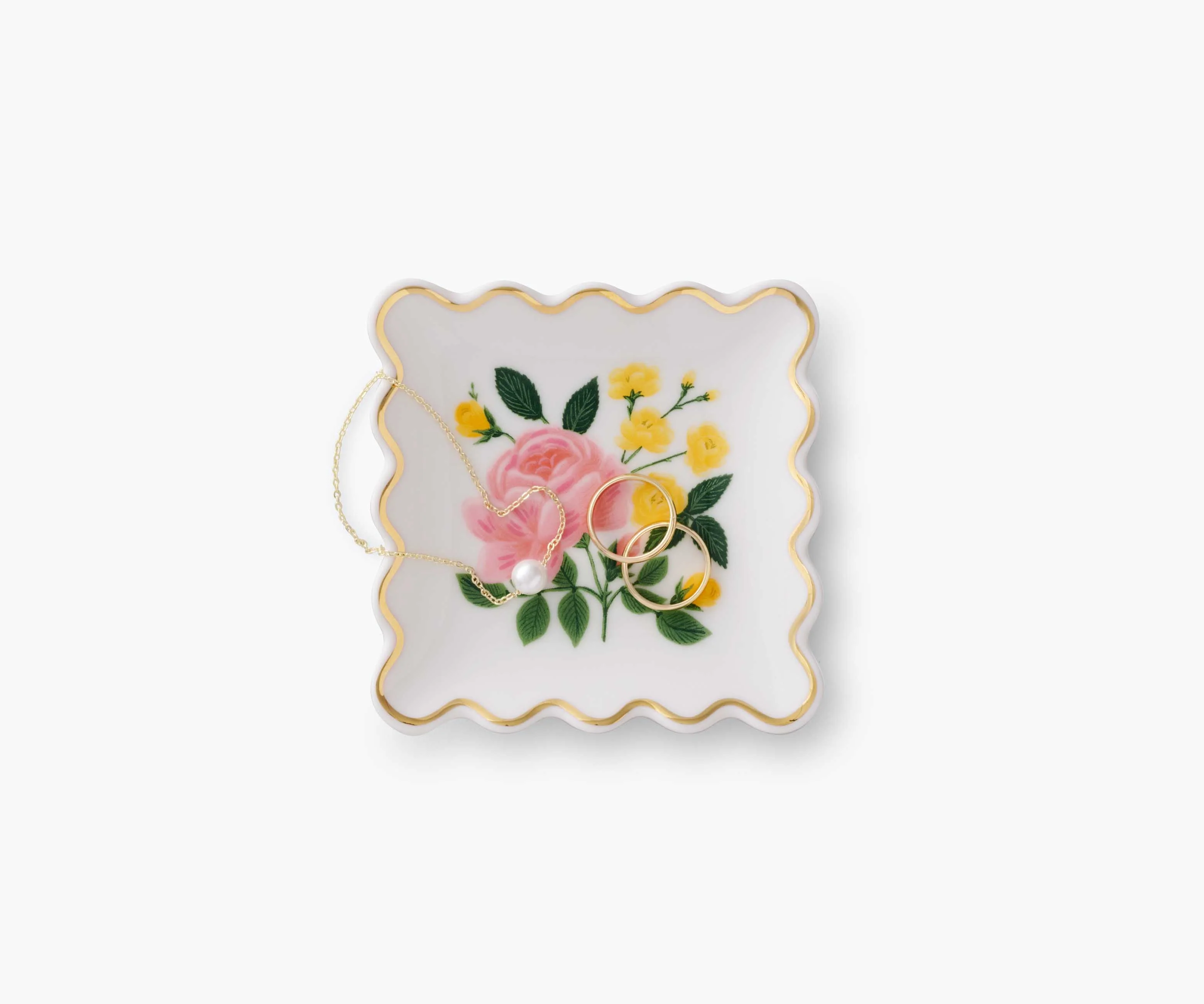Porcelain Ring Dish - Roses - Image 3