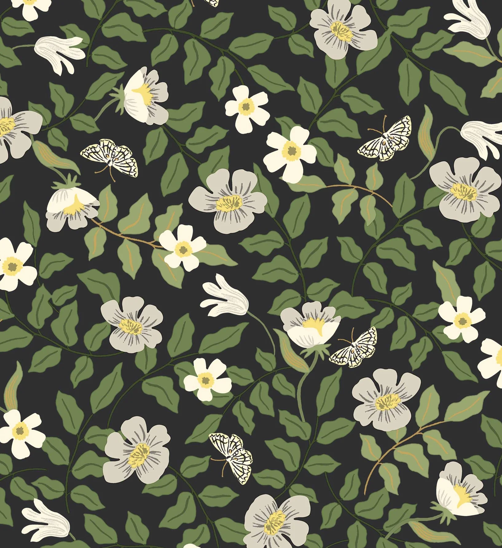 Primrose Peel & Stick Wallpaper - Linen & Black - Image 2
