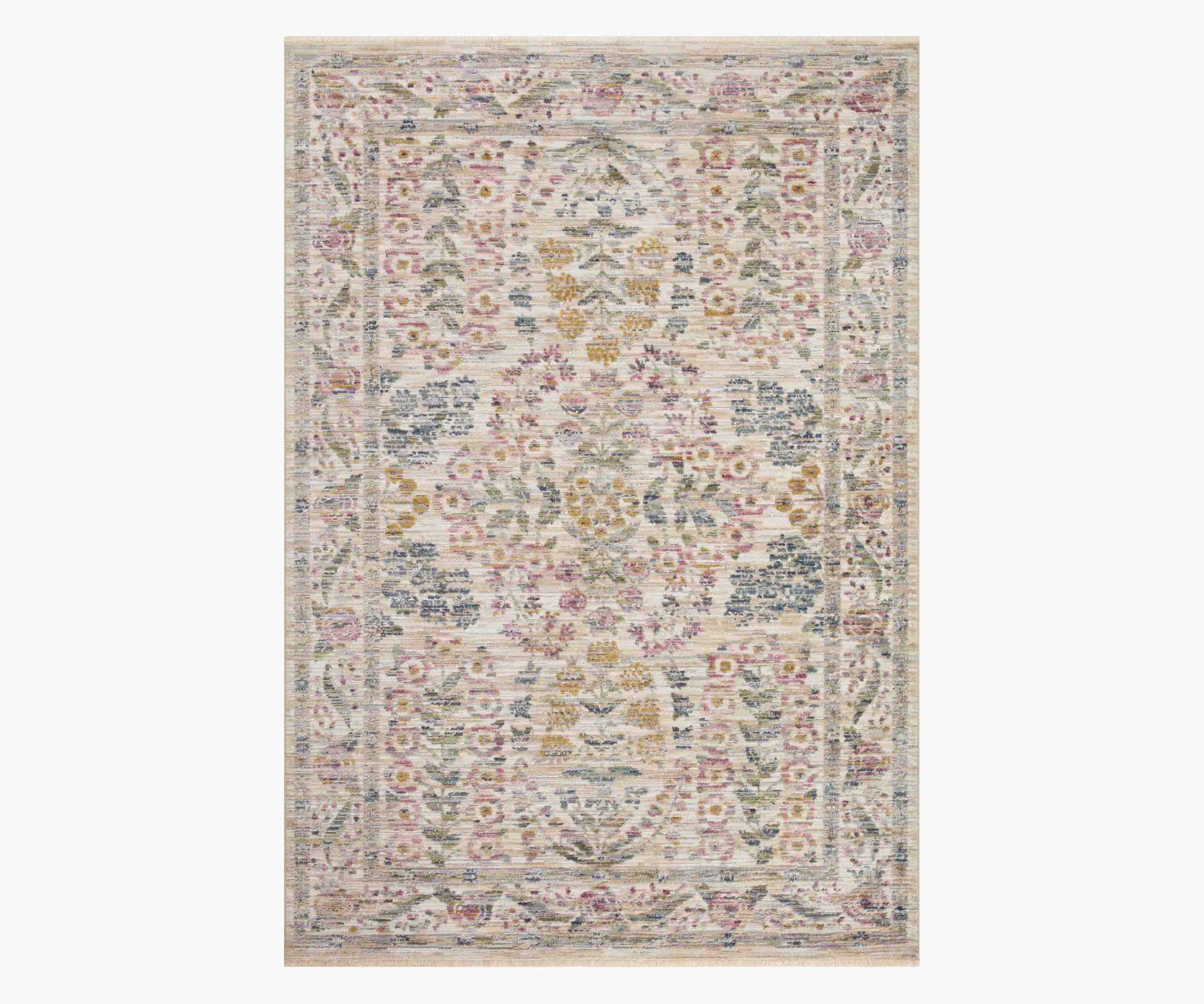 Provence Fleur Power-Loomed Rug - Ivory - Image 7