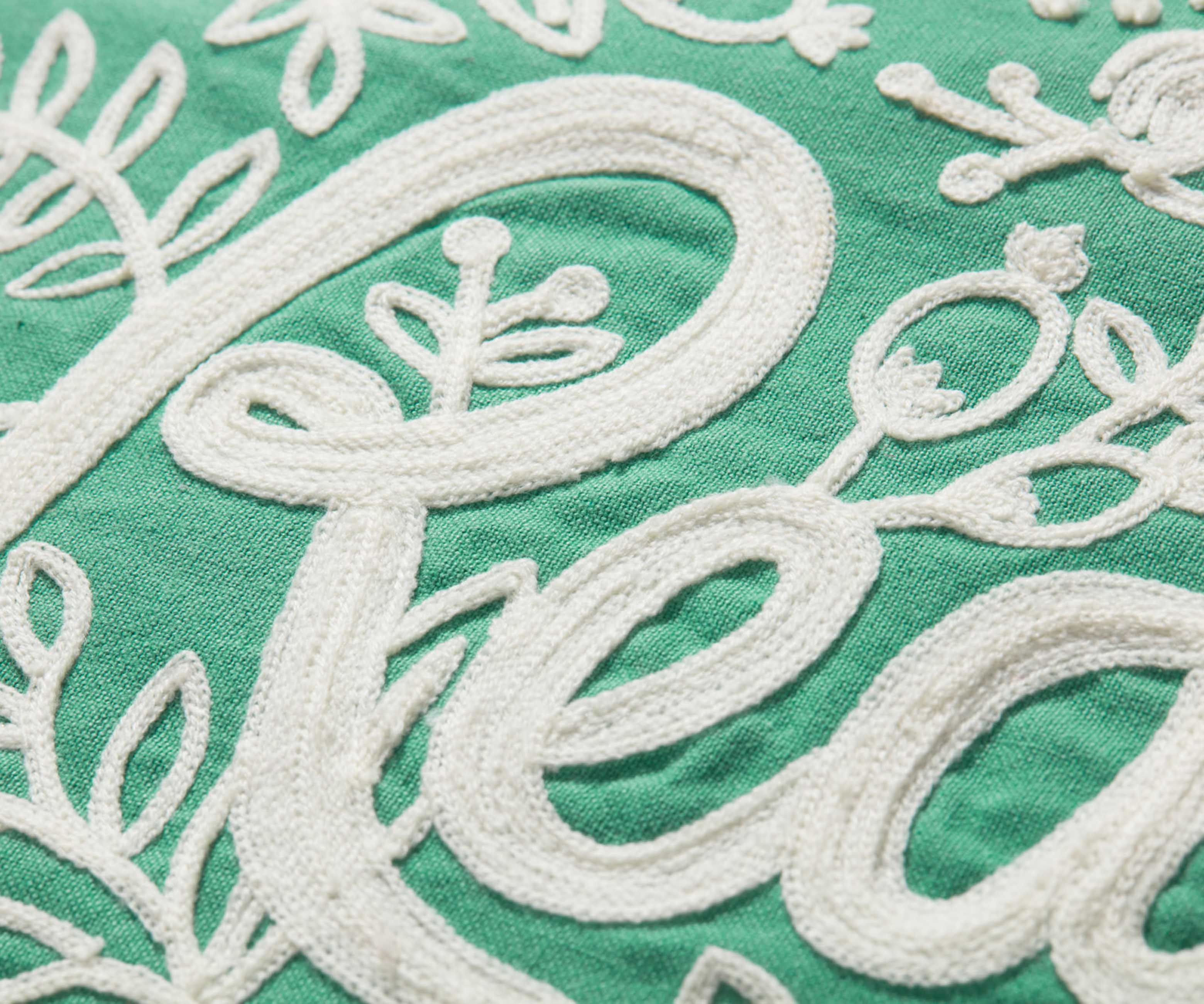 Read Embroidered Pillow - Sage - Image 2