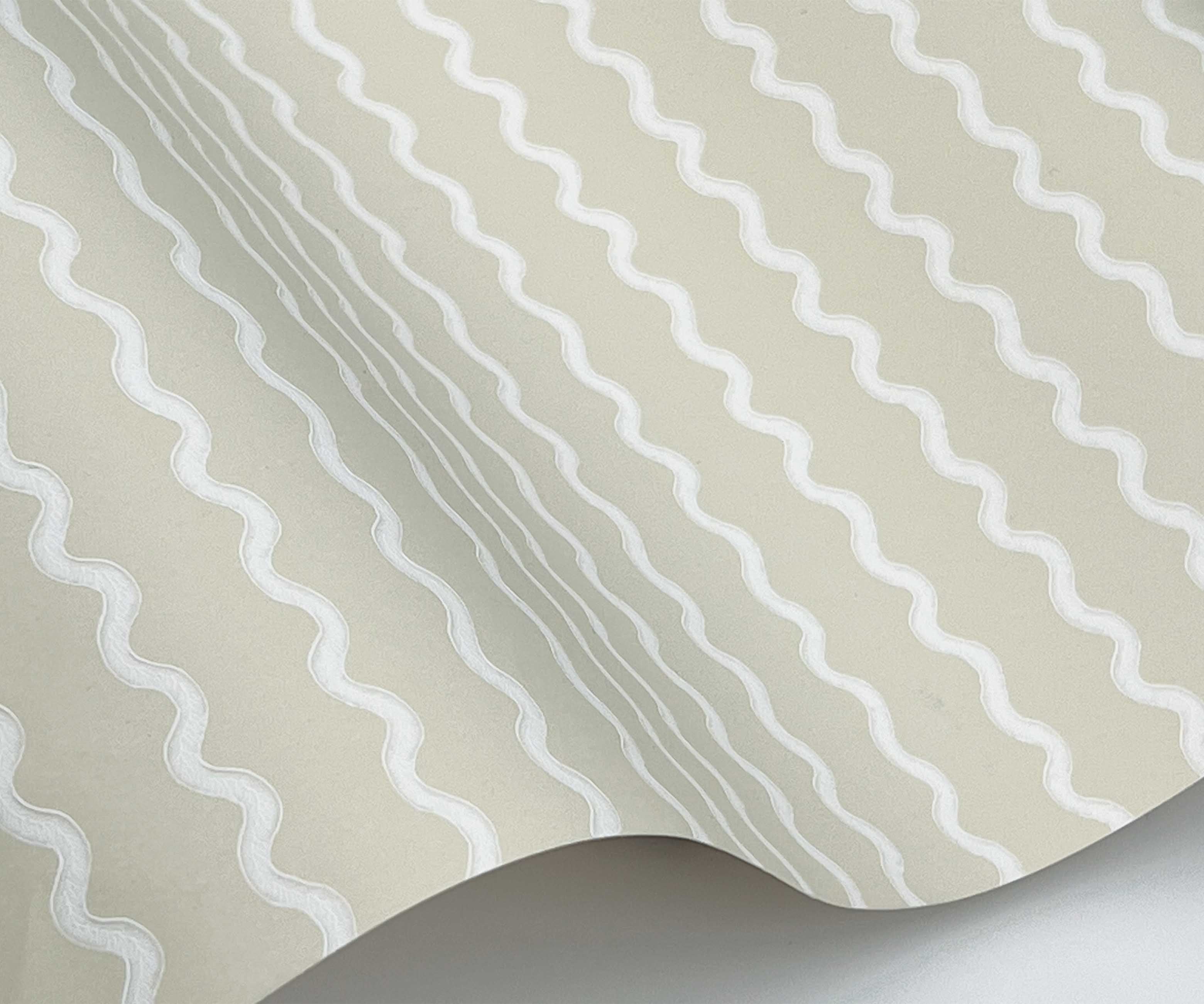 Rickrack Wallpaper - Linen - Image 3