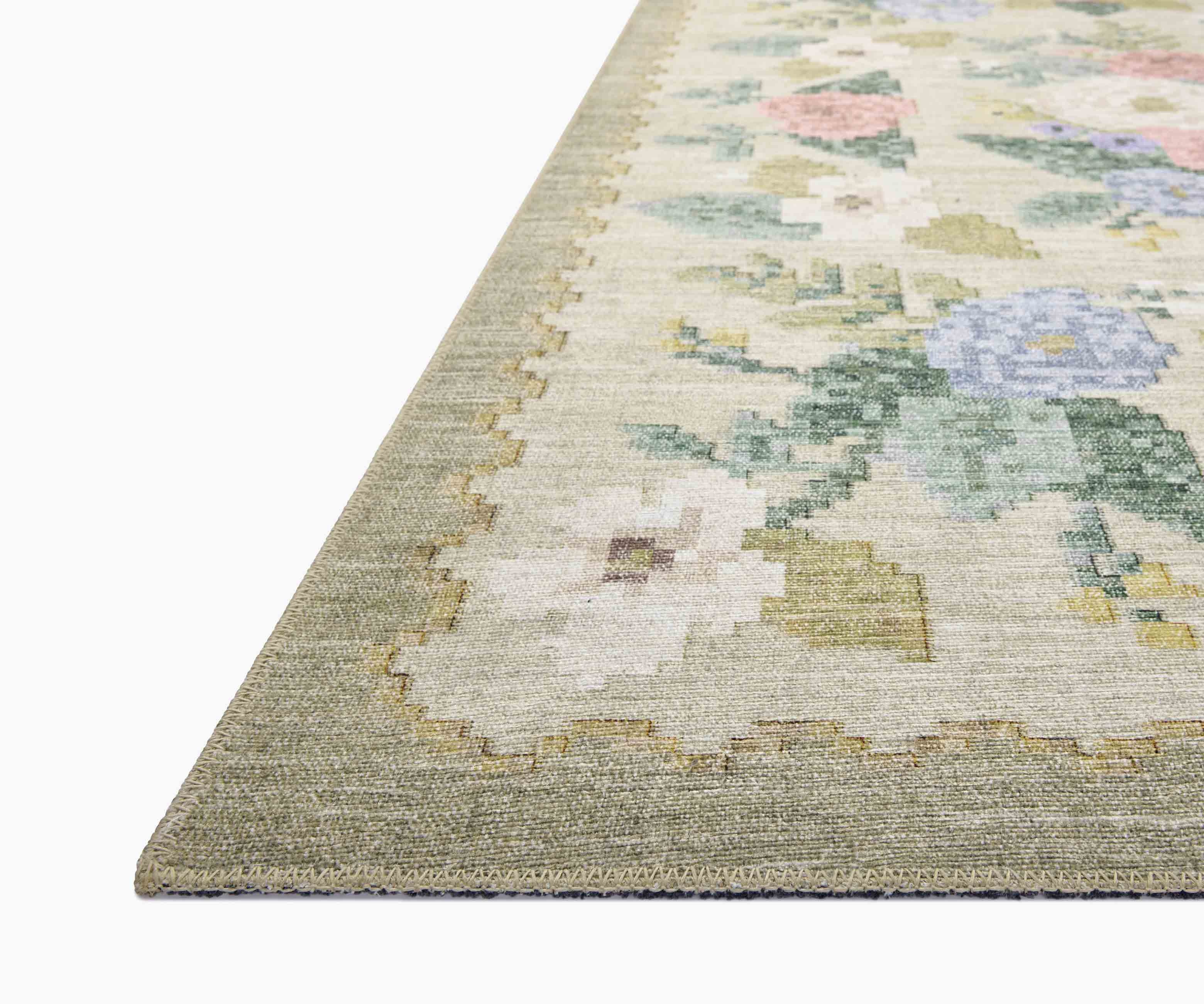 Rosa Antique Rose Power Loomed Rug - Cream - Image 3