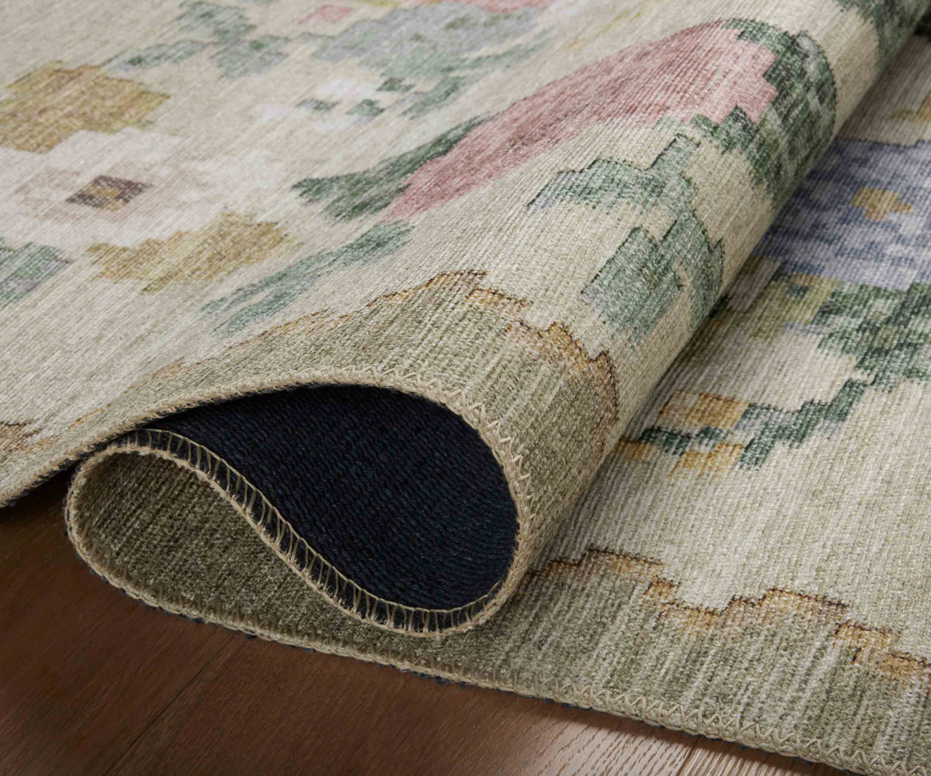 Rosa Antique Rose Power Loomed Rug - Cream - Image 5