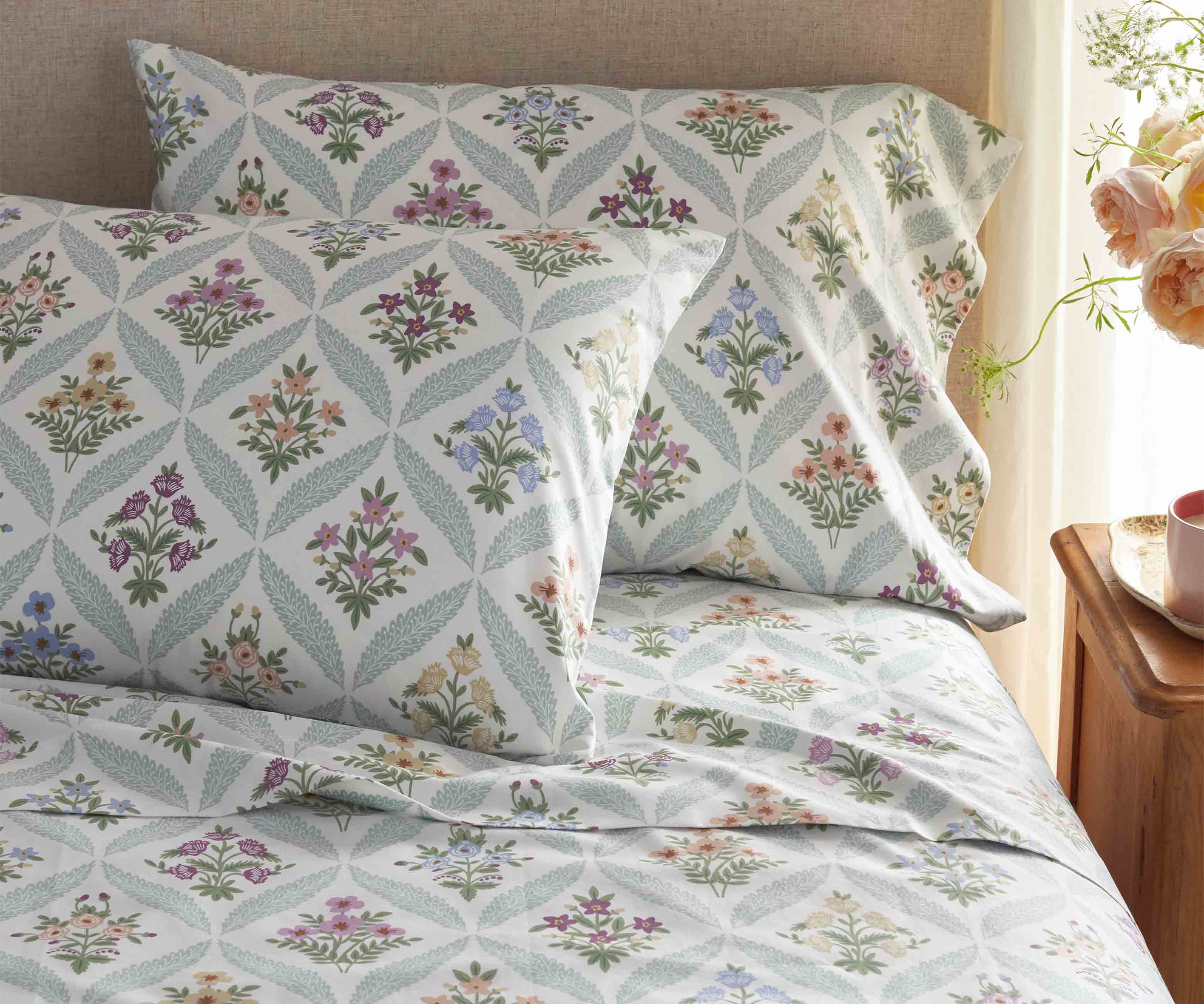 Sateen Flat Sheet - Estee Garden - Image 2