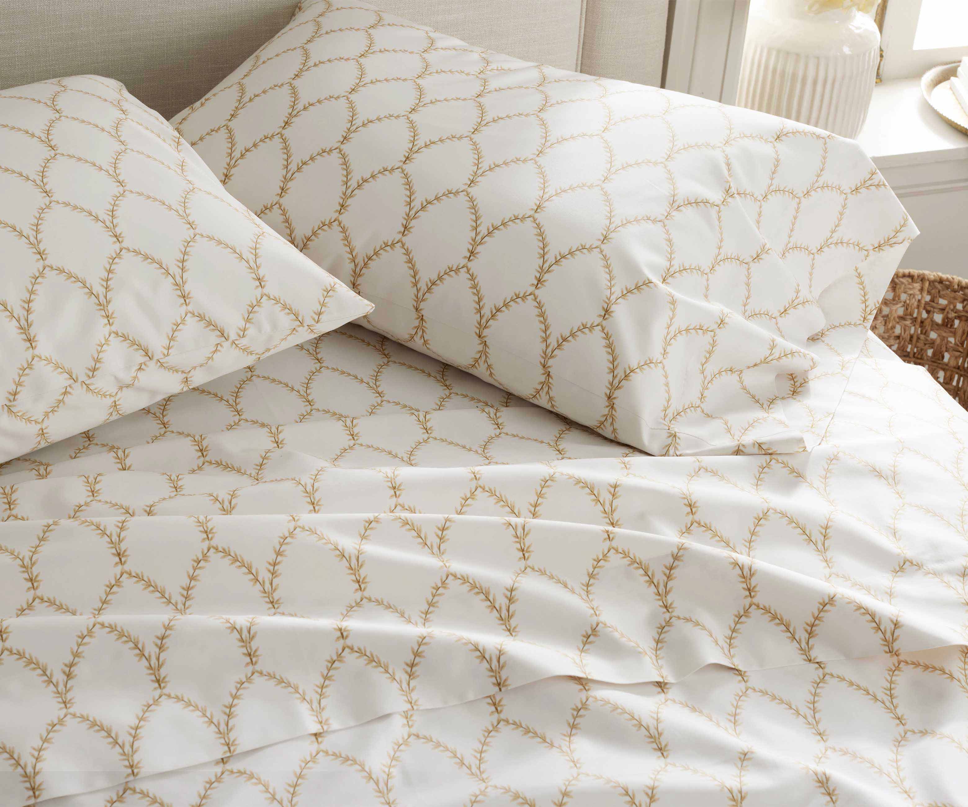 Sateen Pillowcases - Laurel Metallic Gold - Image 2