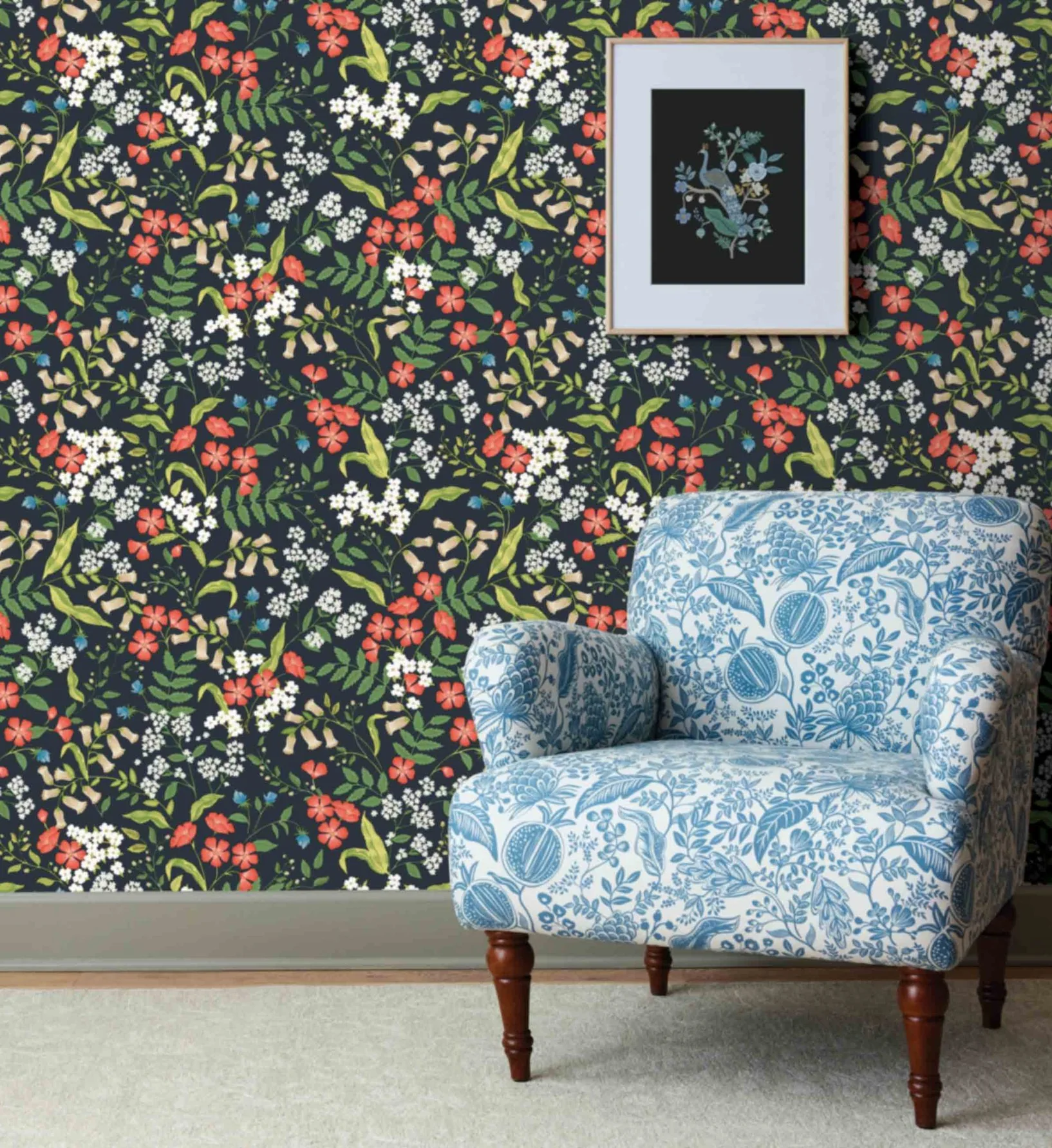 Sweetbrier Peel & Stick Wallpaper - Black - Image 3
