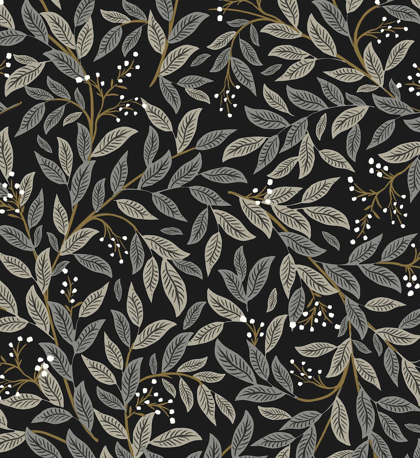 Willowberry Wallpaper - Black - Image 3