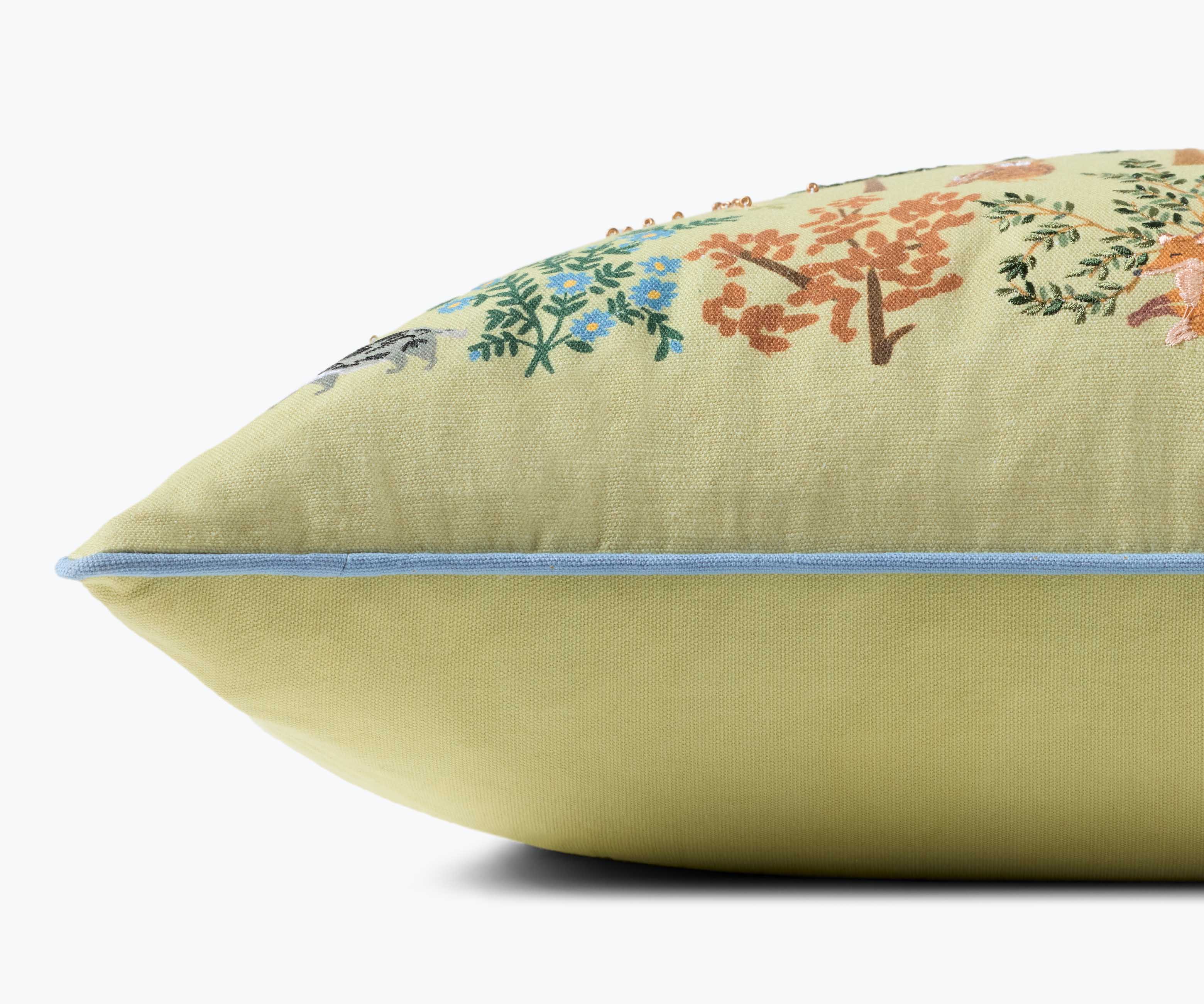 Woodland Forest Embroidered Pillow - Pistachio - Image 2